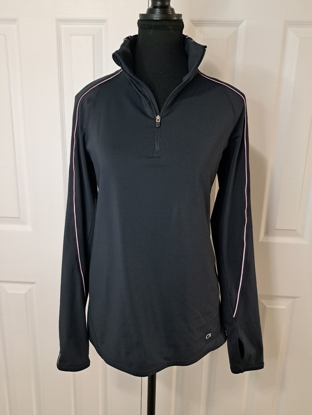 Gap Fit Women's Dark Grey Activewear Quarter-Zip Pull Over Size Medium Yoga